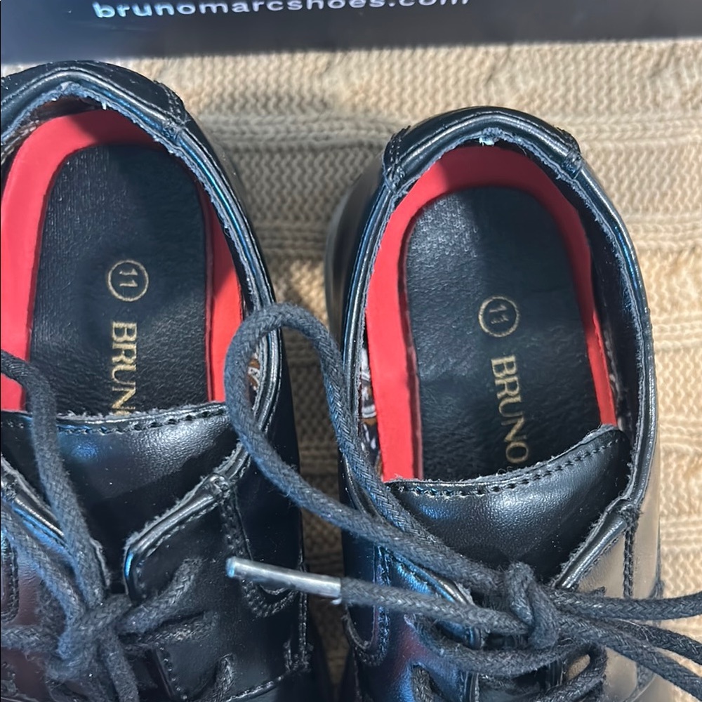 Bruno Marc Boys Dress Shoes - Black/Sz 11 - Picture 5 of 7
